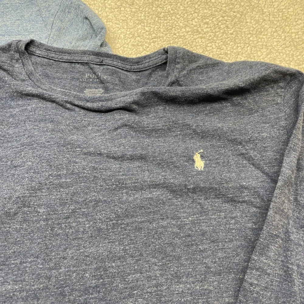Polo Ralph‎ Lauren T-Shirt Mens XL Blue Bundle Long Sleeve Pony Logo Heathered